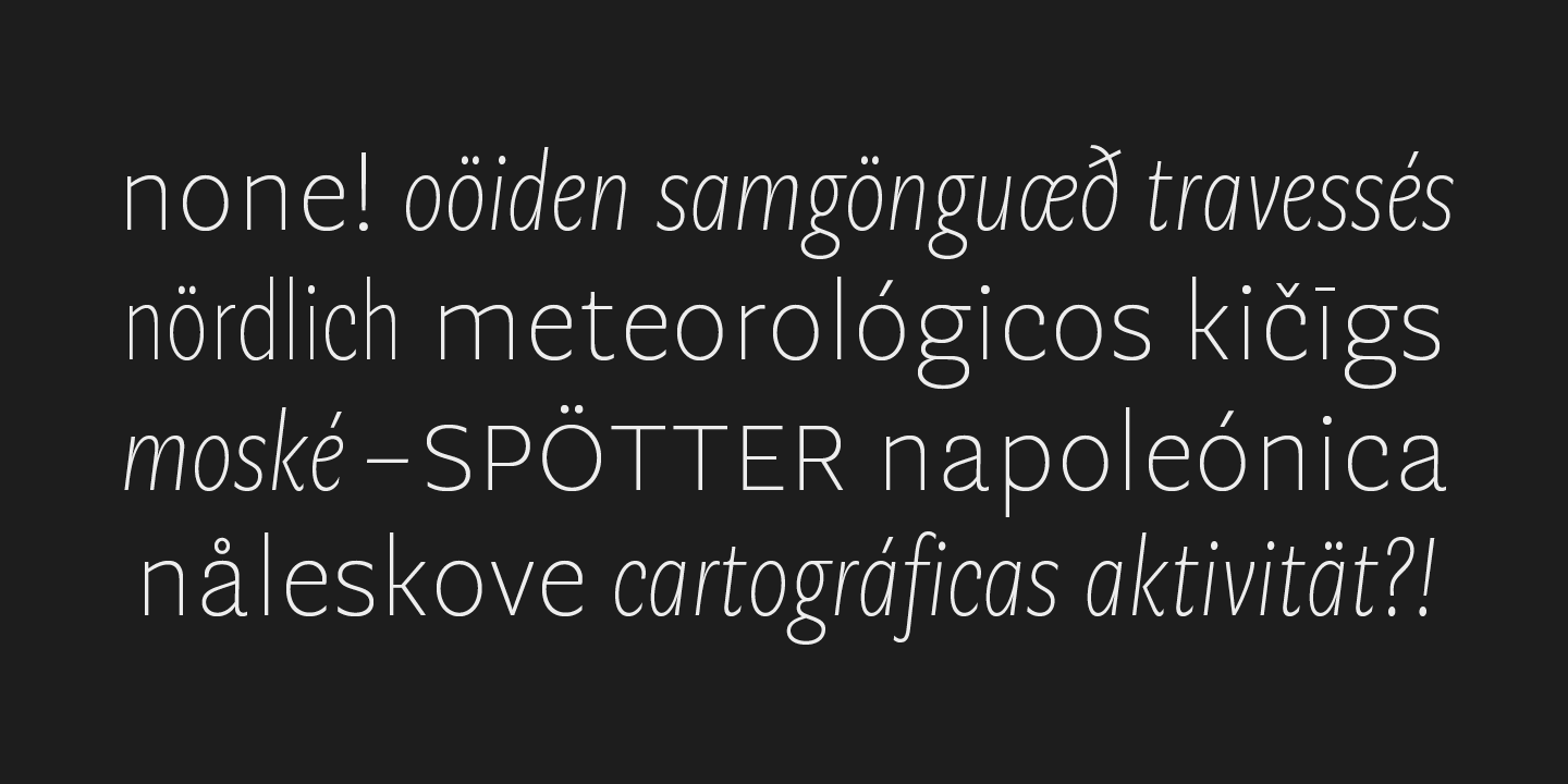 Beispiel einer Geller Sans Nr Light Italic-Schriftart